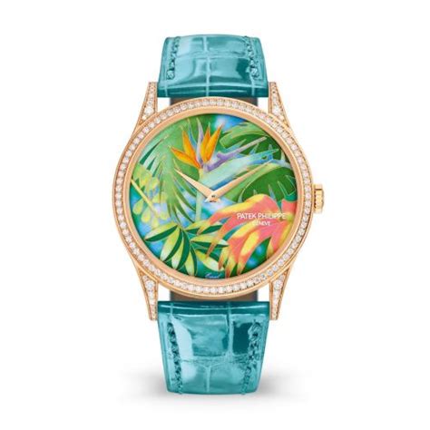 Patek Philippe Calatrava 5077R Tropical Plants / Strelitzias.